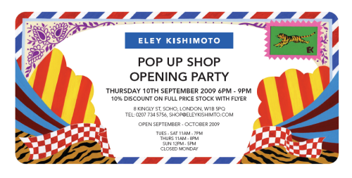 Eley Kishimoto Pop Up Party